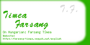 timea farsang business card
